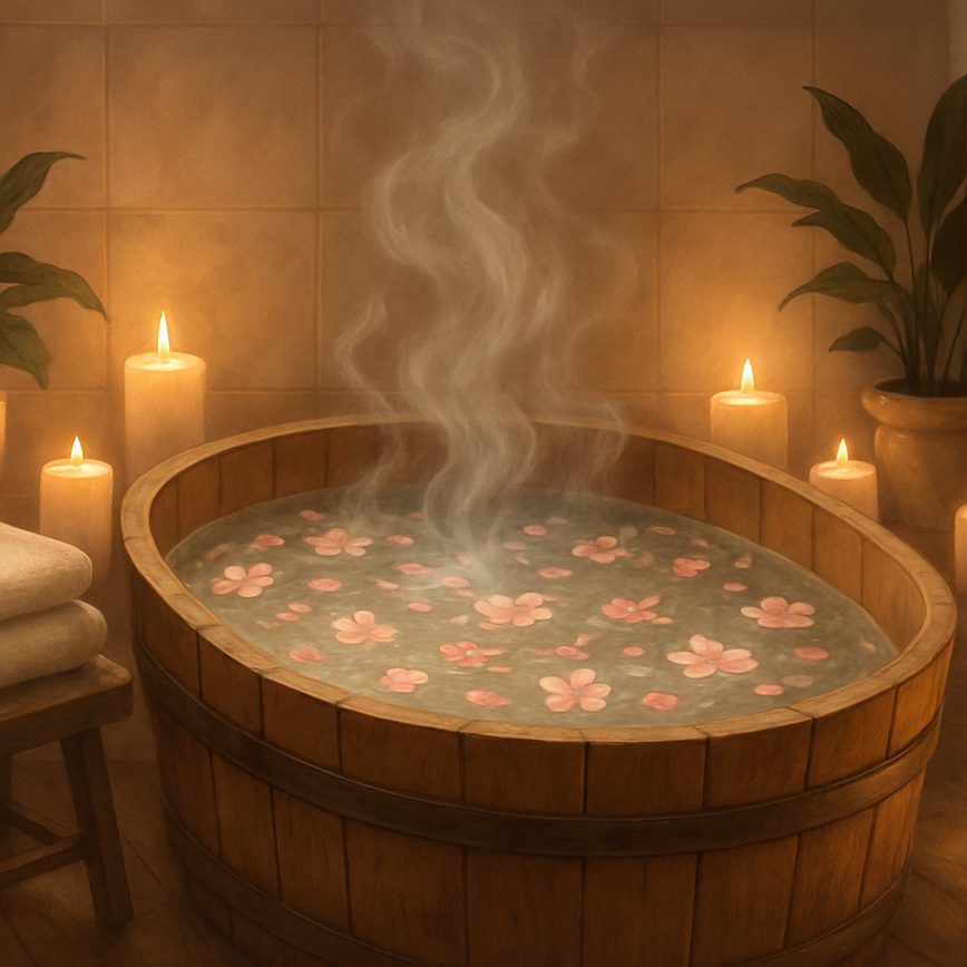 Como relaxar com banhos aromáticos