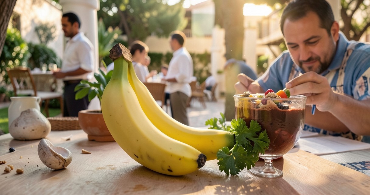Frutas para incluir na dieta mediterranea — Bananas: Energia e Praticidade