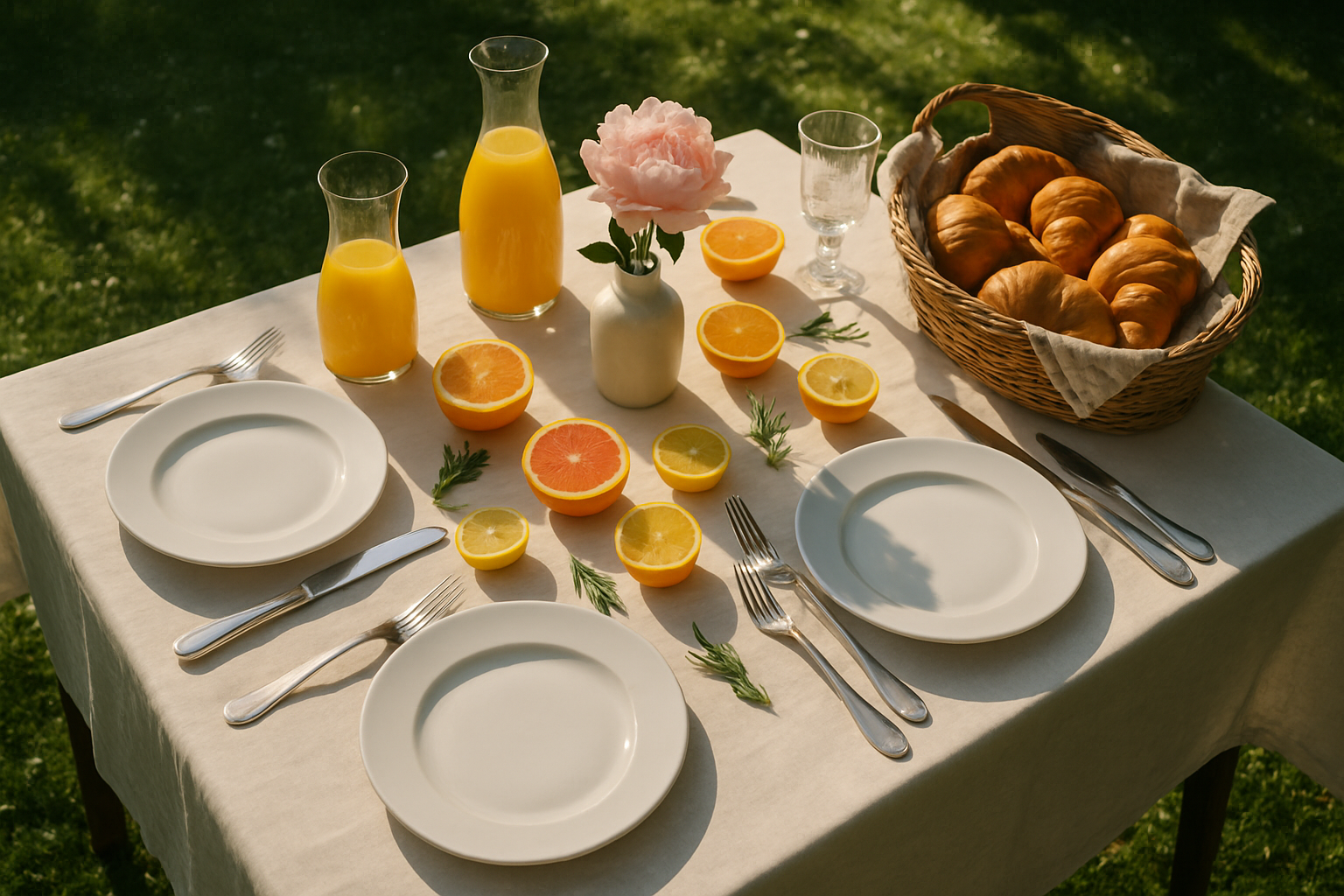 Preparativos para o dia do brunch